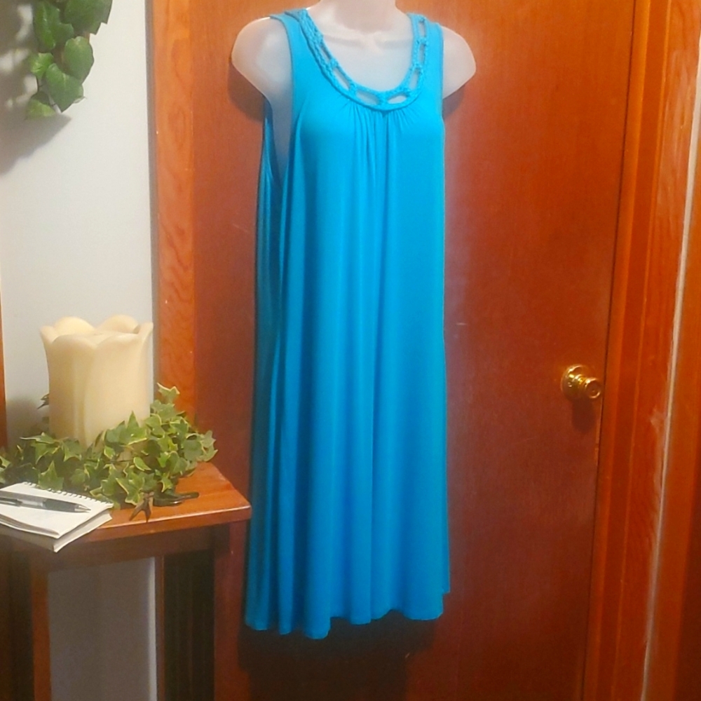 Spence Blue sleeveless maxi dress